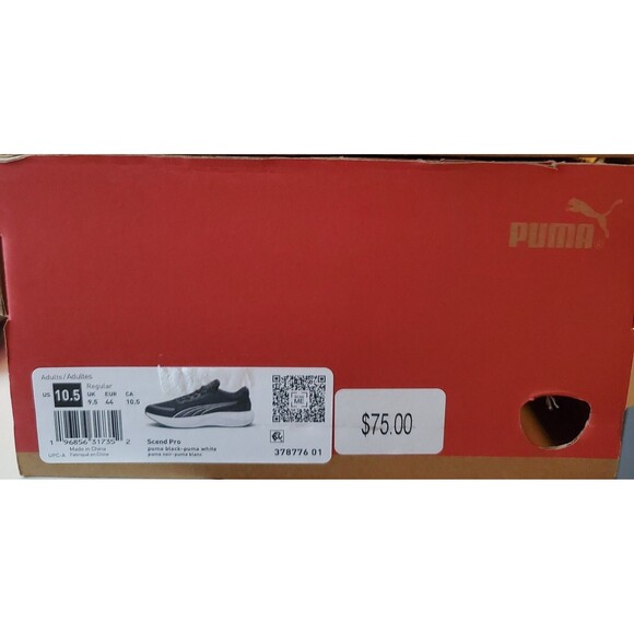 PUMA Men's SCEND PRO Black/White Running Shoes (378776-01)-Various Sizes - Picture 11 of 11